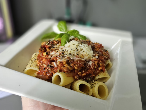 Rigatoni with tomato ragù