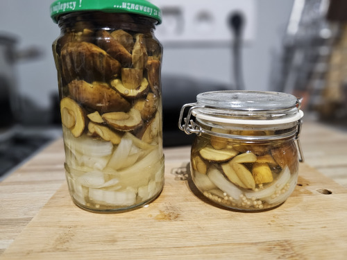 First attempt to marinade mushrooms